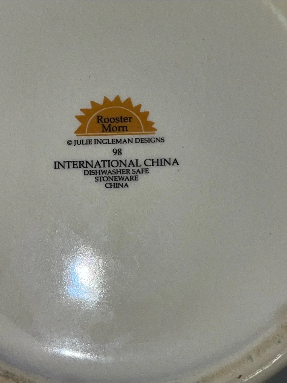 Vintage 1998 International China Rooster Morn Cookie Jar Salt Pepper Napkin Set